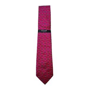 Duchamp London NWT Purple Necktie Magenta Rectangle Bar Silk Tie